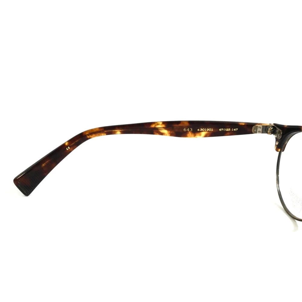 Eyevan Eyeglasses Frames 643 c.301901 Tortoise Gold Square Full Rim 47-23-147